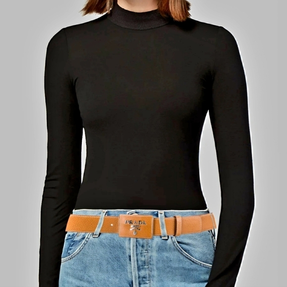 Prada Logo Solid Leather Belt 85/34 - Picture 9 of 9